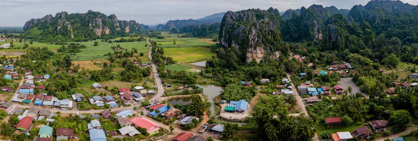 Thailand travel mountain from drone