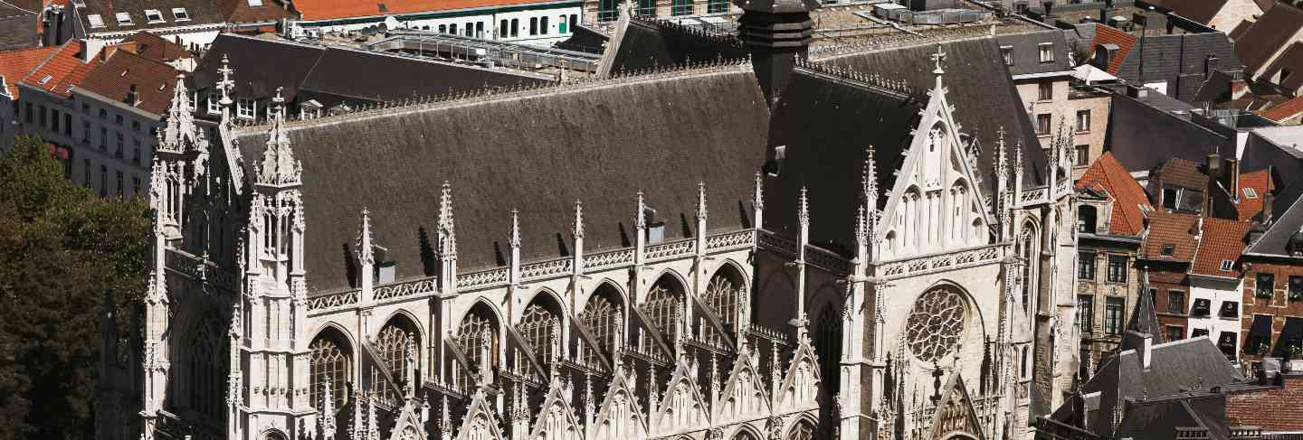 Notre dame du sablon cathedral in brussels