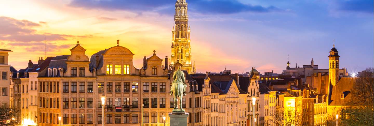 Brussels cityscape belgium