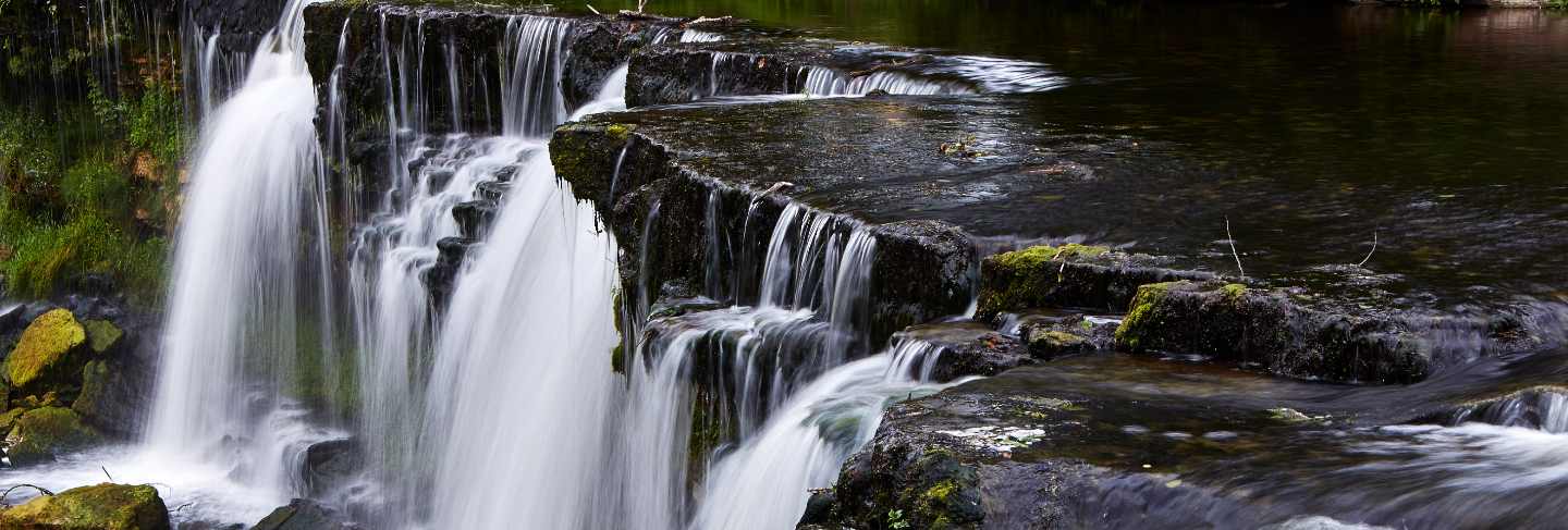 Beautiful waterfalls in keila-joa, estonia