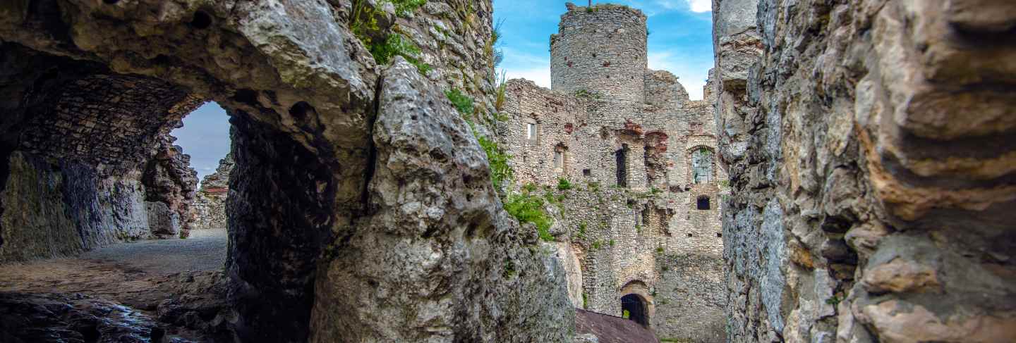 Castle in ogrodzieniec poland