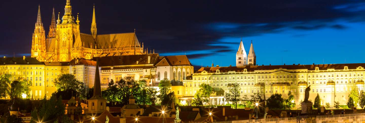 Prague sunset czech republic.
