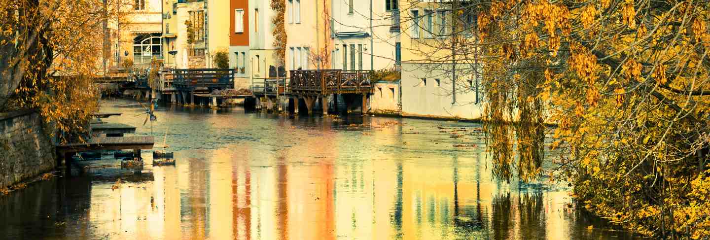 Historical part of erfurt, thuringia, germany