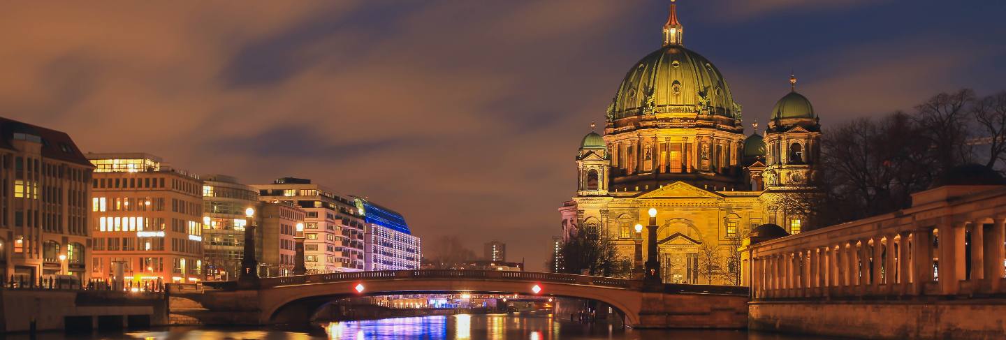 Berlin cathedral , berliner dome at night, berlin ,germany