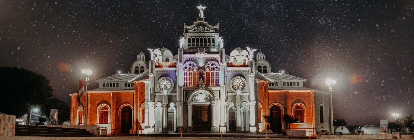 Basilica our lady of the angels, church, night, starry sky