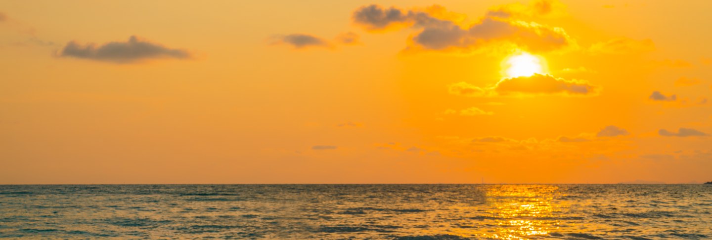 Sunset over the sea
