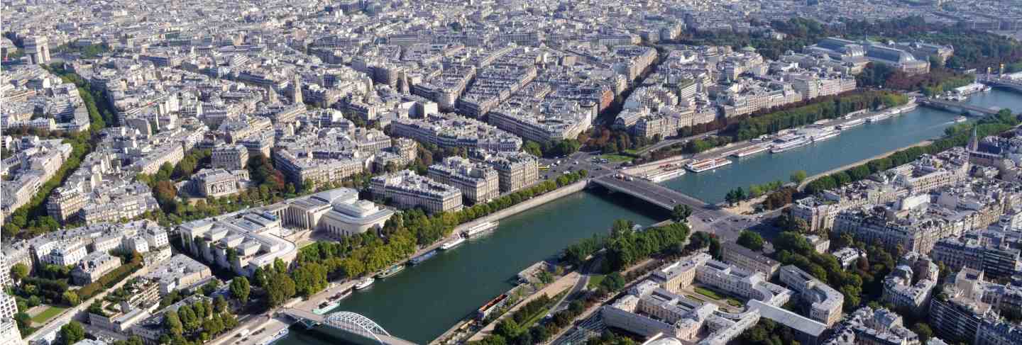 Aerial view of paris