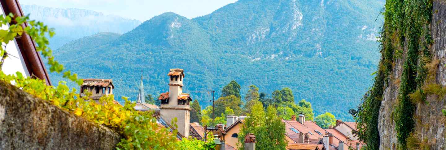 Beautiful city in the mountains