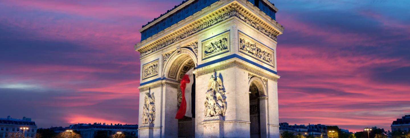 Arc de triomphe and champs elysées