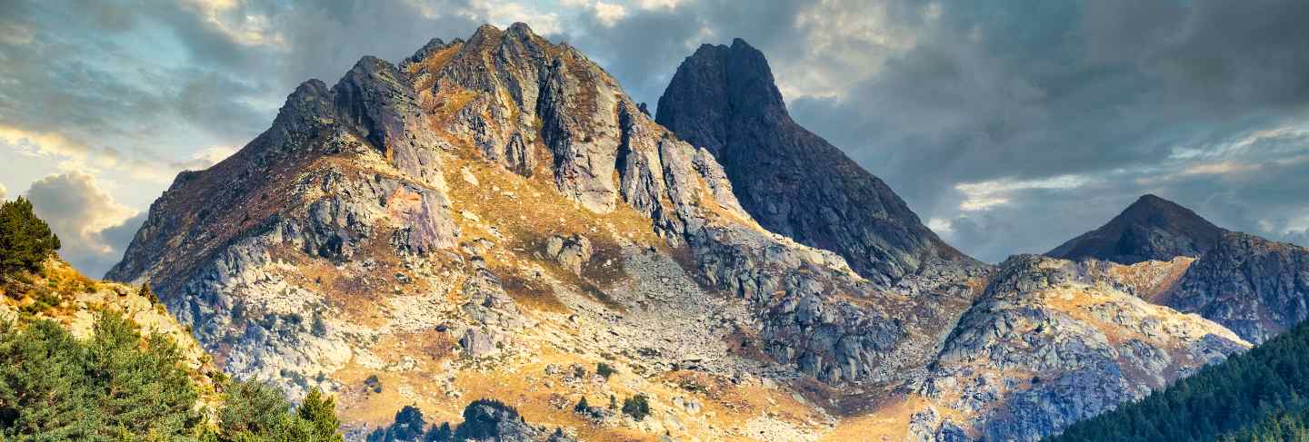 Beautiful mountain peaks in andorra (pyrenees)