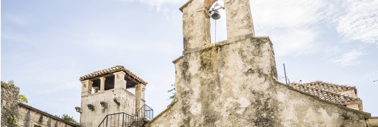 Low angle shot of the church sveti petar at daytime