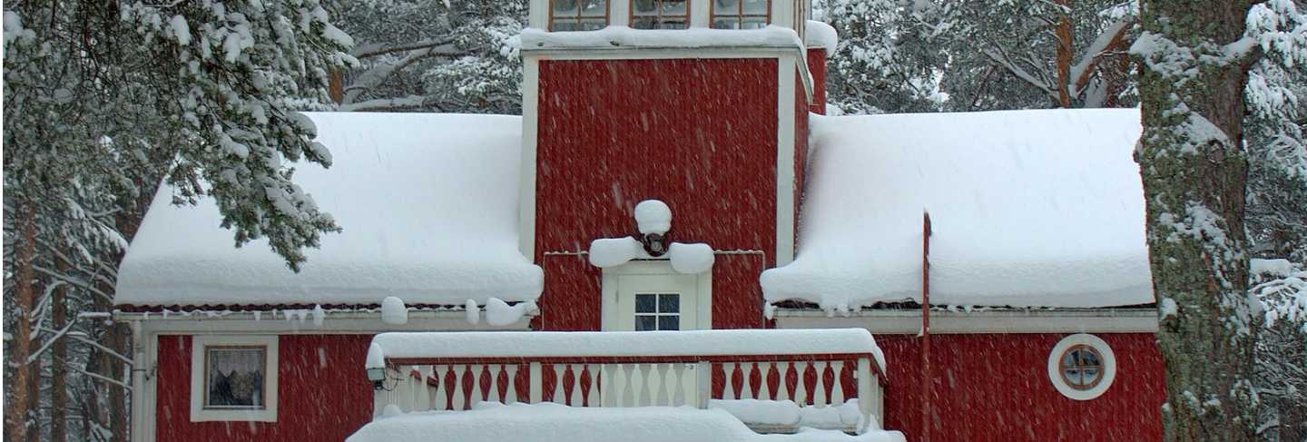 Storm building trees church finland snow winter