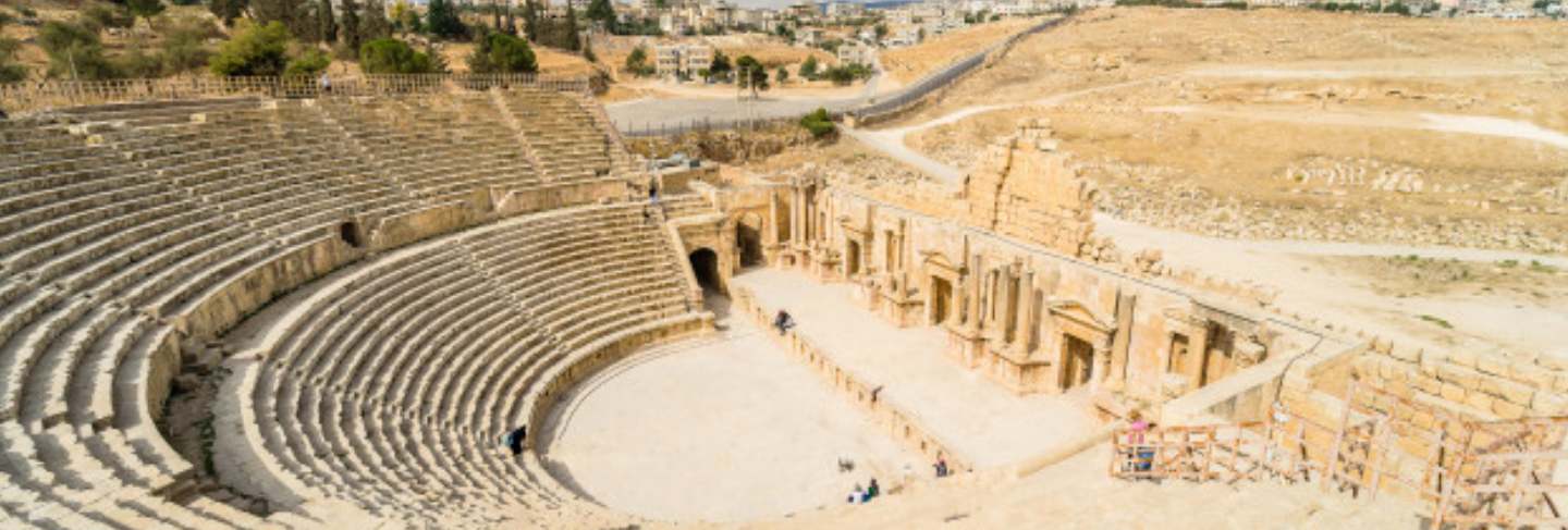 South theater, ancient roman city of gerasa of antiquity
