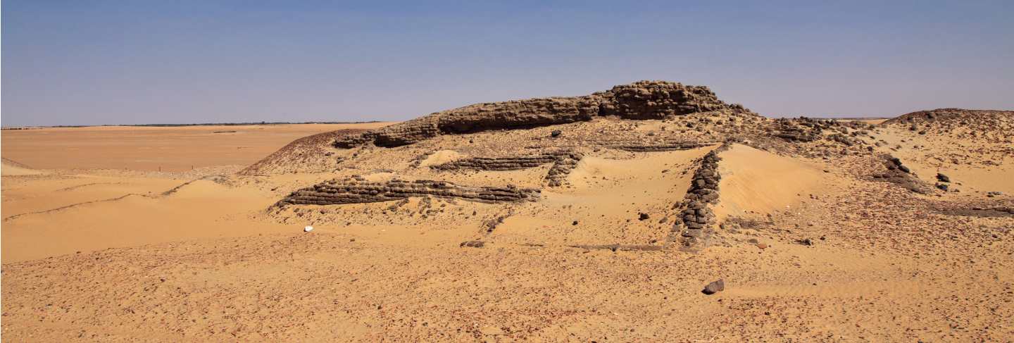Ruins in sahara desert, africa