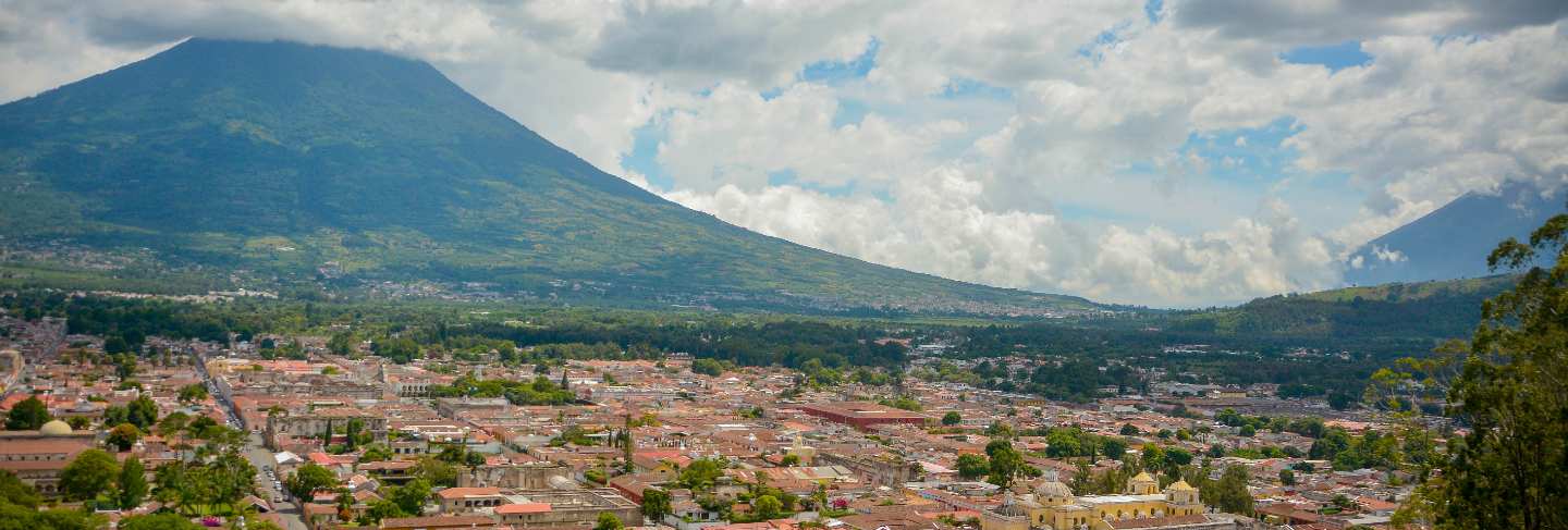 Antigua guatemala view, volcano