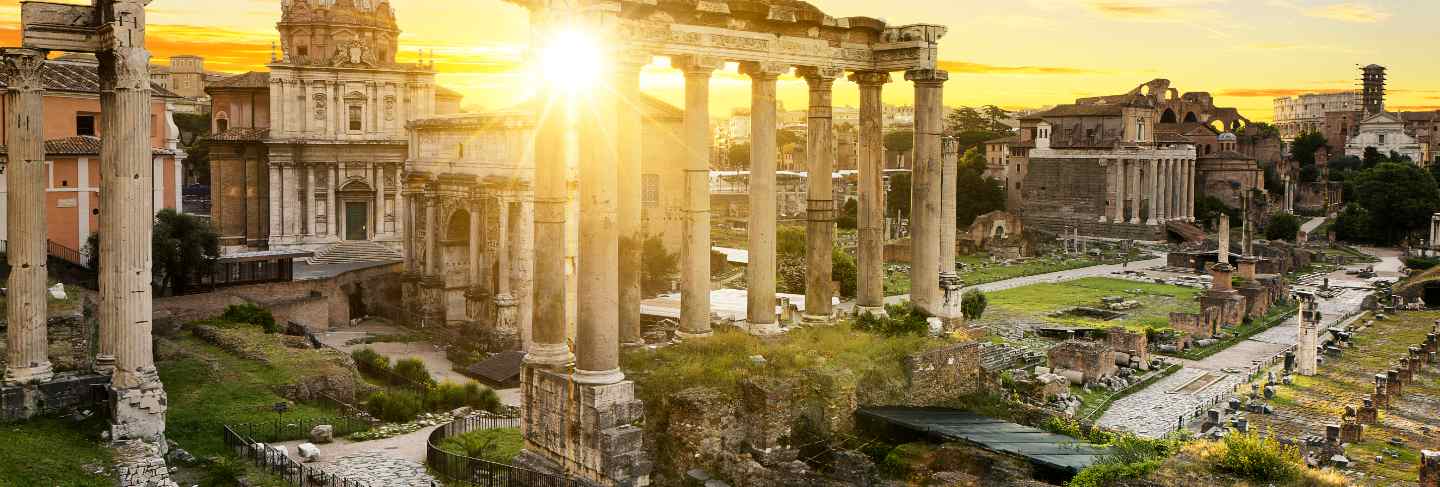 Rome city bu sunrise italy