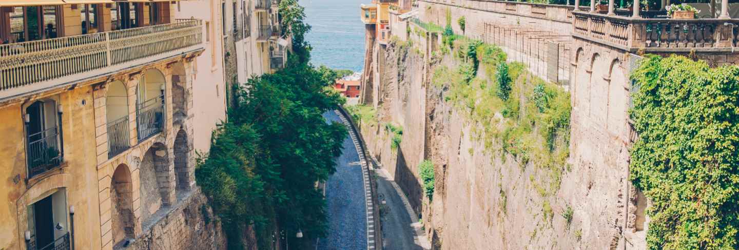 View of the street in sorrento, italy.