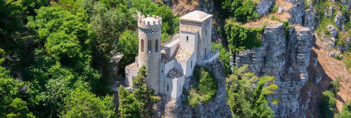 Erice, sicily, italy. torretta pepoli