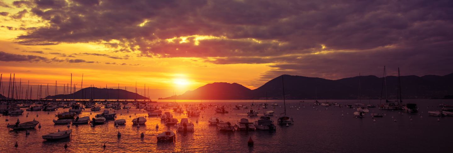 Lerici italy marina sunset