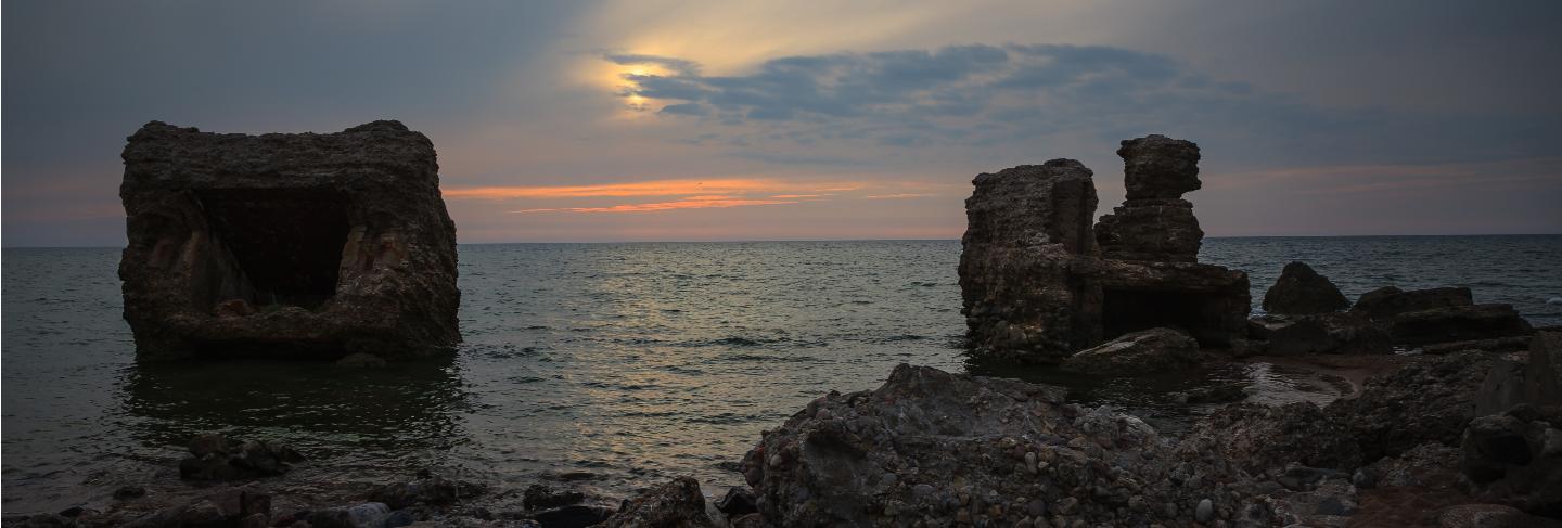 Demolished military forts in liepaja, latvia