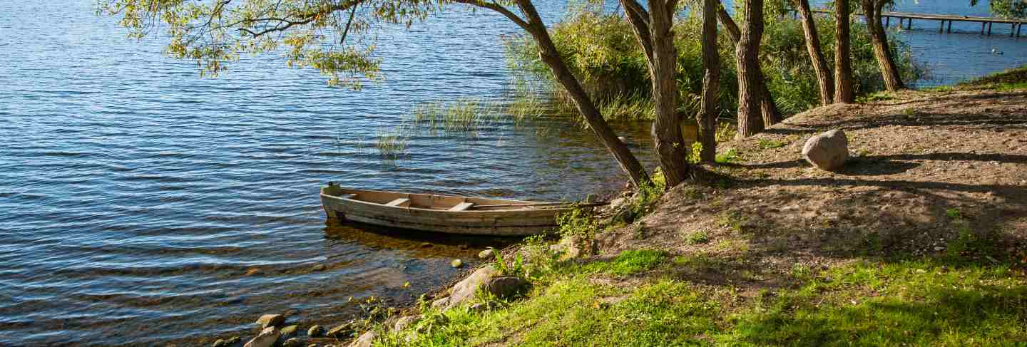 Beautiful lake in summer day