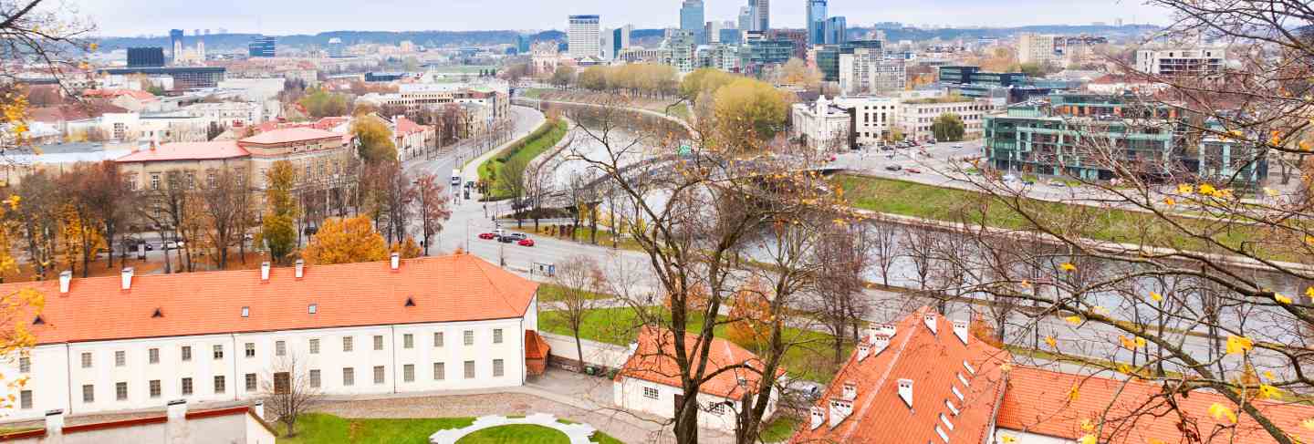 View of vilnius and the river neris