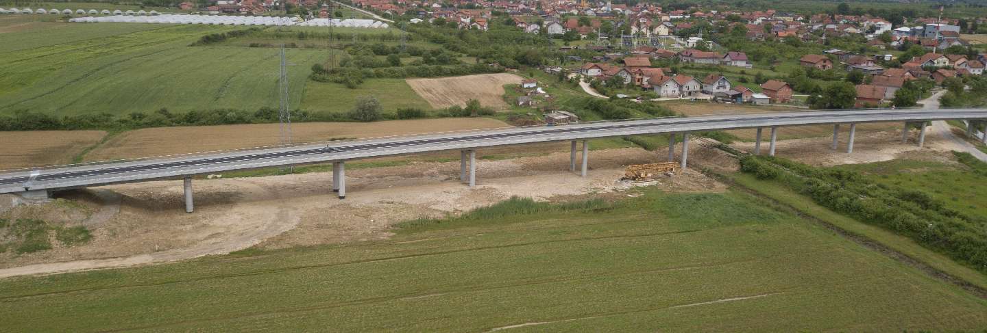 New recently built highway in brcko district, bosnia and herzegovina