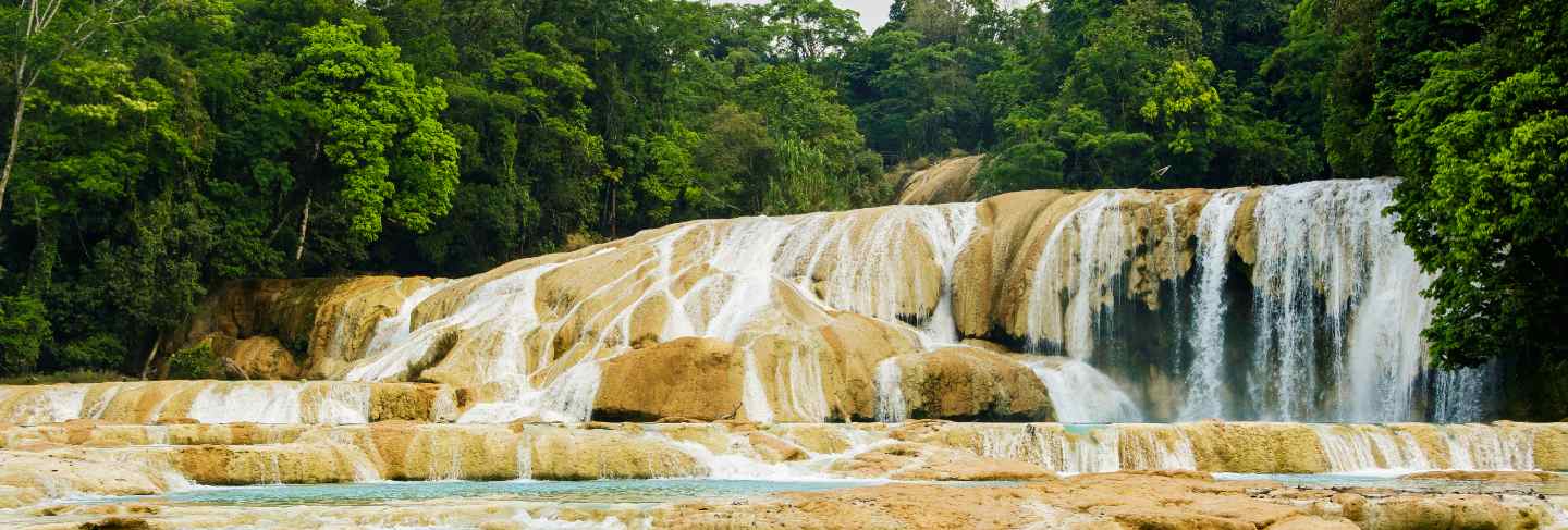 Agua azul waterfall in mexico