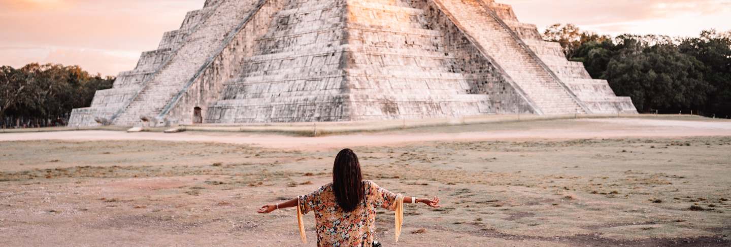 Girl in chichen itza, mexico