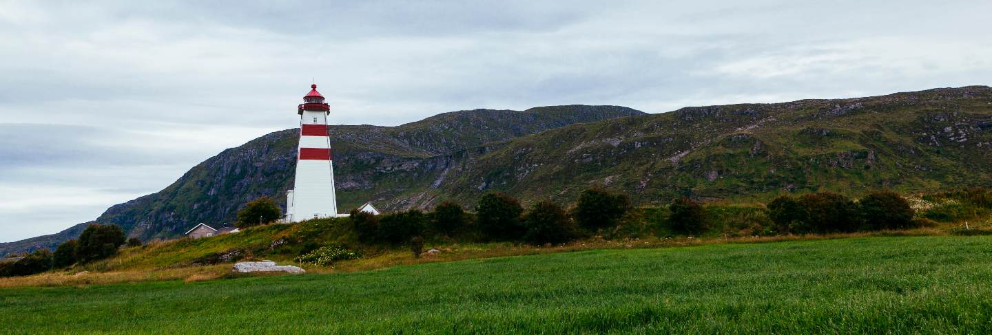 Alnes lighthouse near alesund; norway