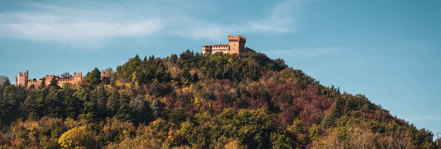 Wonderful view of the medieval castle of san marino
