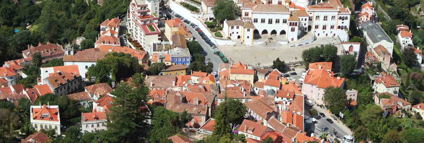 Aerial shot of beautiful architecture in lisbon, portugal