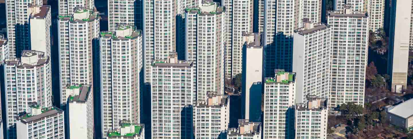 Beautiful architecture building in seoul city