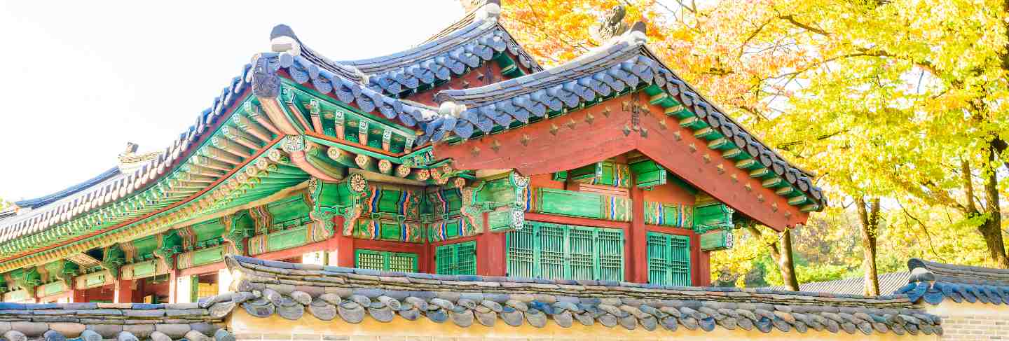 Architecture in changdeokgung palace in seoul city at korea