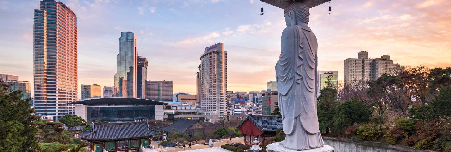 Bongeunsa temple in seoul city, south korea