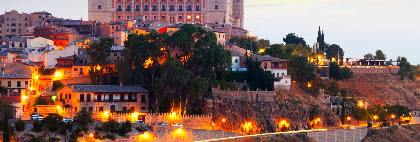 Morning view of alcazar of toledo