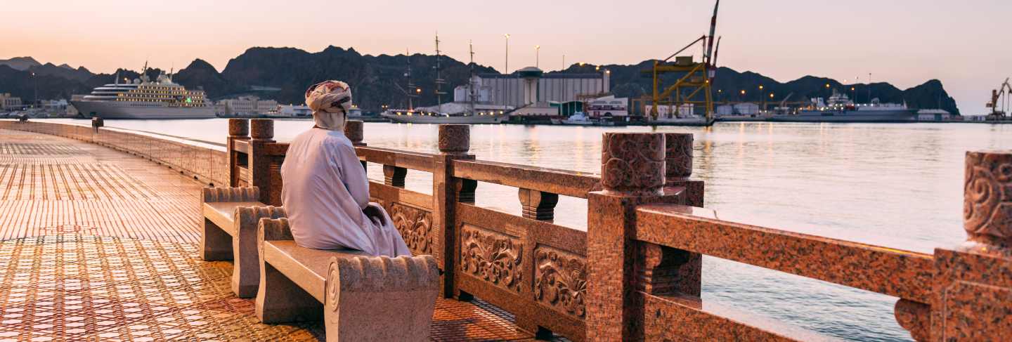 Sunset over muscat, oman