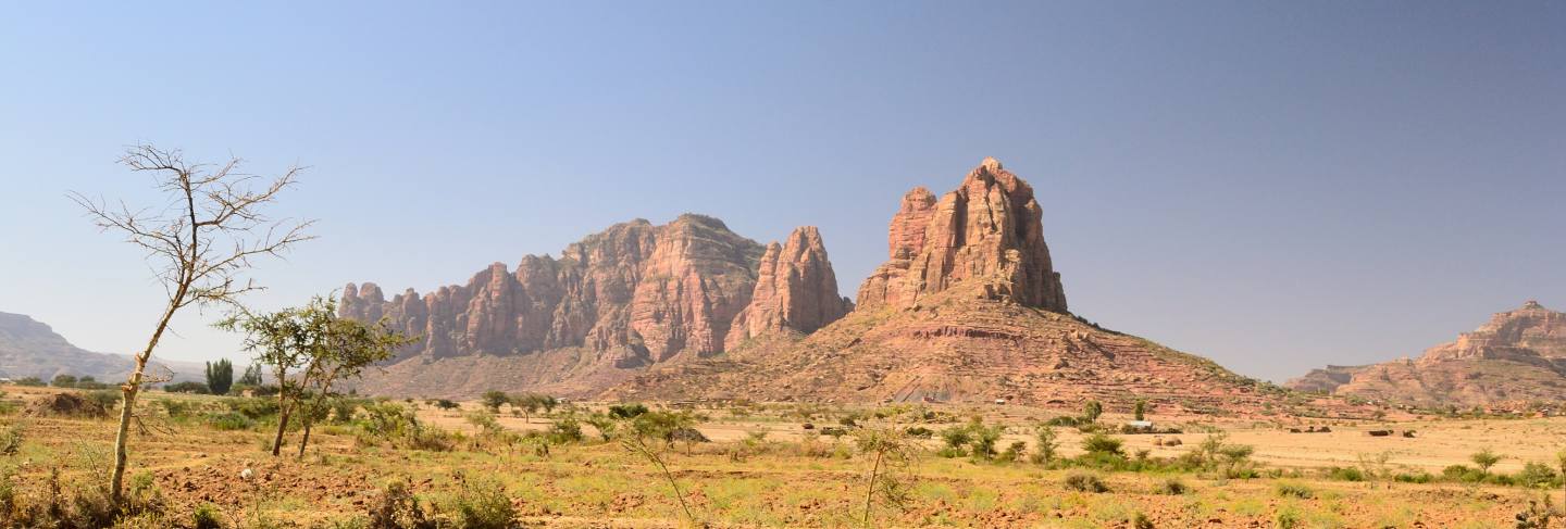 Ethiopian landscape in the tigray region