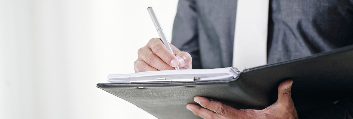 Signing business contracts