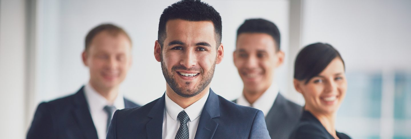 Well-dressed businesspeople in the office