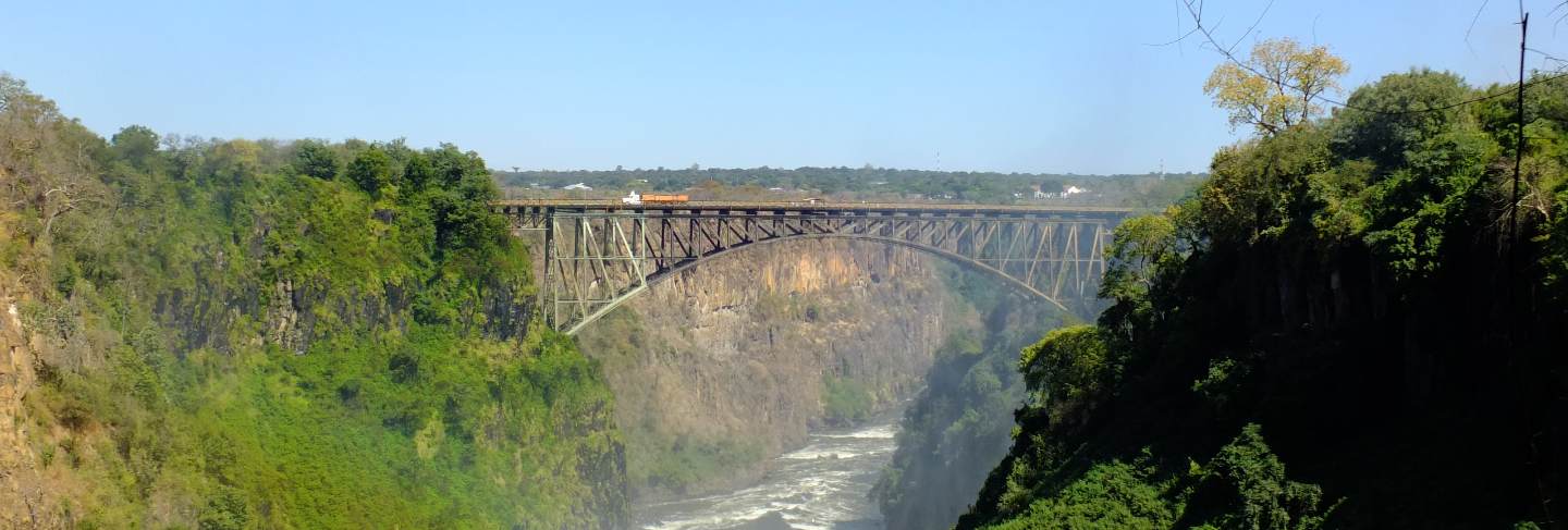 The bridge, victoria falls on the border zambia and zimbabwe