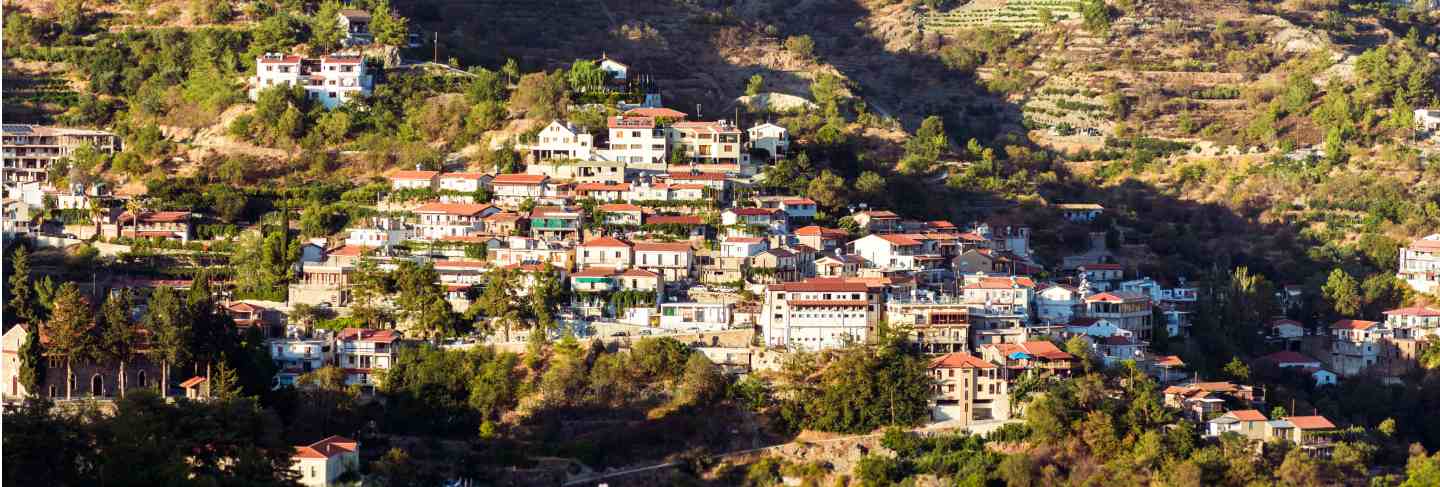 Agros, traditional mountain village. cyprus, limassol district
