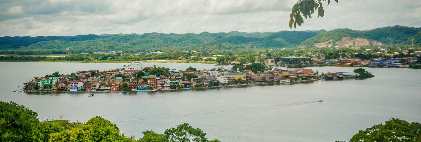 Peten island and lake, guatemala.