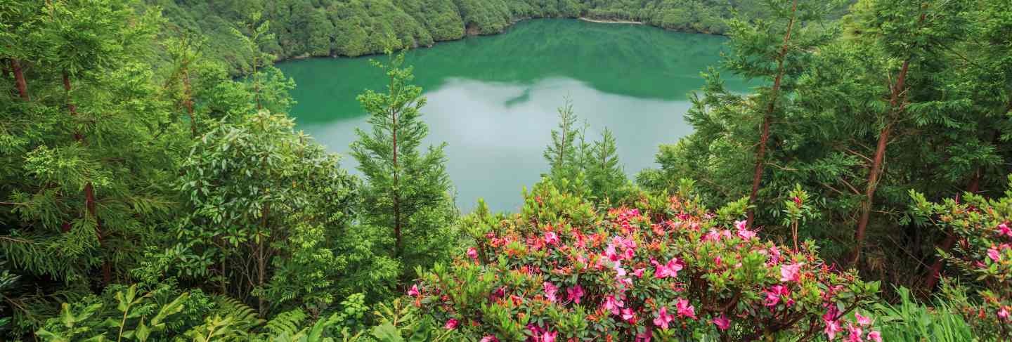 Lagoa de santiago. island sao miguel. azores. portugal