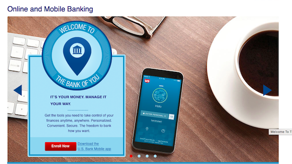 us bancorp online banking screenshot