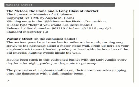 Meteor, The Stone, and The Long Glass of Sherbet, The - game cover