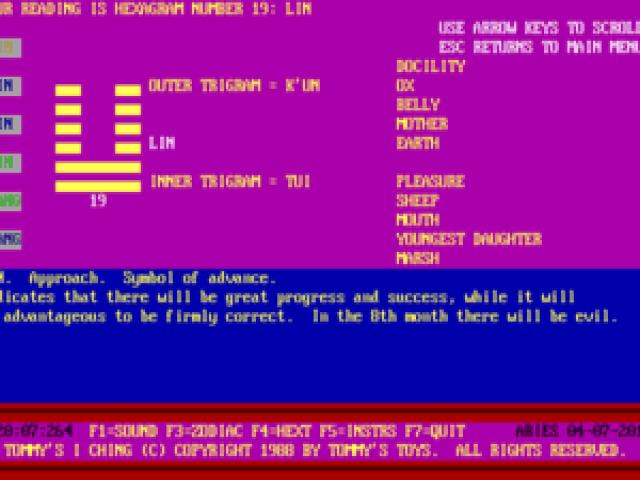 Tommy's I Ching - game cover