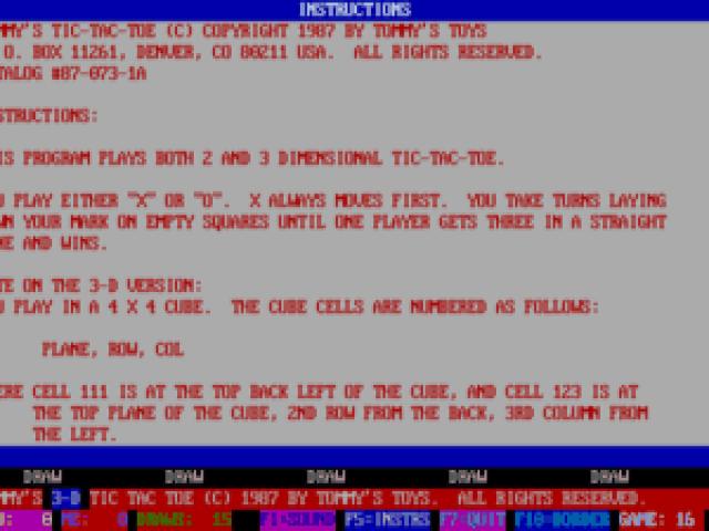 Tommy's Tic-Tac-Toe - game cover