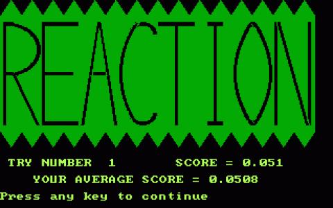 Reaction - game cover