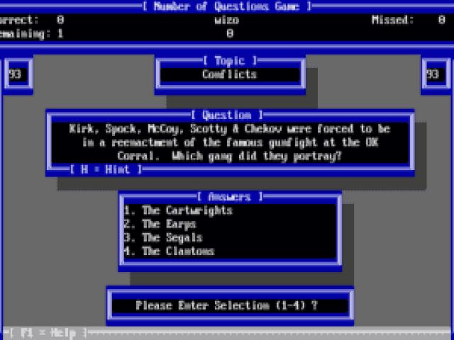 The Alcor Trivia Pro Classic Star Trek - game cover
